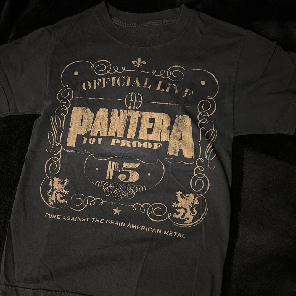 Pantera Graphic T-Shirt in Black and Gold